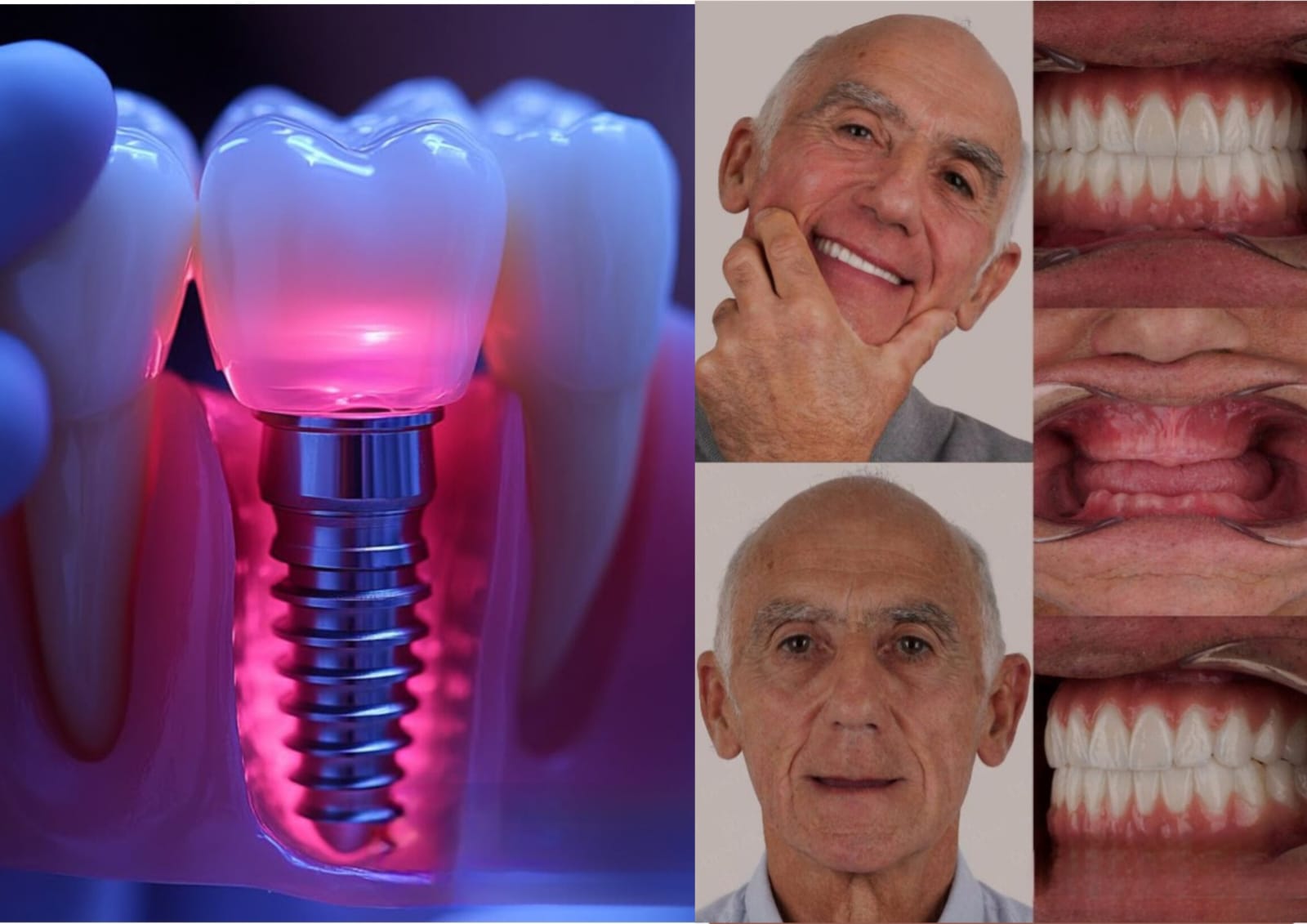 Dental implant inserted in jawbone